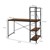 B-bureau met geïntegreerde plank 120x60x121,5 cm donkerbruin ML design