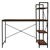 B-bureau met geïntegreerde plank 120x60x121,5 cm donkerbruin ML design