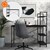 B-Ware Bureau avec étagère intégrée 120x60x121,5 cm Carbon ML-Design