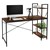 B-bureau met geïntegreerde plank 140x60x121,5 cm donkerbruin ML design