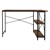 B-Ware bureau L-vorm aan beide zijden monteerbaar 120x89x75 cm donkerbruin met legplank ML-Design