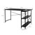 B-Ware bureau L-vorm dubbelzijdig 140x89x75 cm zwart met legplank ML-Design