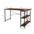 B-Ware bureau L-vorm aan beide zijden te monteren 140x89x75 cm donkerbruin met legplank ML-Design