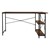 B-Ware bureau L-vorm aan beide zijden te monteren 140x89x75 cm donkerbruin met legplank ML-Design