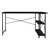 B-Ware bureau L-vorm aan beide zijden monteerbaar 140x89x75 cm Carbon met legplank ML-Design