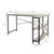 B-Ware bureau L-vorm dubbelzijdig 140x89x75 cm eiken met legplank ML-Design