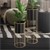 Lot de 2 supports pour fleurs Ø 21x46,7 / 24x70,5 cm Noir en acier ML-Design