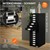 Aktenschrank mit 15 Schubladen 28x38x87 cm Schwarz aus Metall ML-Design