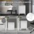 Industrial filing cabinet bedside cabinet 40x30x57.5 cm white steel ML design
