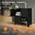 Armário de escritório com fecho magnético de dois níveis 75x40x80,5 cm aço preto design ML