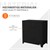 Office cabinet with two levels magnetic closure 75x40x80.5 cm black steel ML design