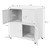 Büroschrank mit zwei Ebenen Magnetverschluss 75x40x80,5 cm Weiß aus Stahl ML-Design
