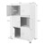 Büroschrank mit drei Ebenen Magnetverschluss 75x40x120 cm Weiß aus Stahl ML-Design