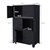Office cabinet with three levels magnetic closure 75x40x120 cm anthracite steel ML design