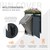 Abri pour poubelles avec toit végétal pour 3 poubelles 240L 200x80x124 cm Anthracite en acier ML-Design