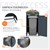 Avfallsbox med planteringstak för 1 avfallsbehållare låsbar 68x80x124 cm antracit stål ML design