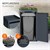 Avfallsbox med planteringstak för 1 avfallsbehållare låsbar 68x80x124 cm antracit stål ML design