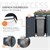 Waste garbage can box with planting roof for 2 lockable waste garbage cans 132x80x124 cm anthracite steel ML design