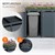 Affaldsspand med plantetag til 4 affaldsspande 240L 264x80x124 cm antracit stål ML design