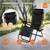 Relaxsessel klappbar Schwarz mit verstellbarem Kopfpolster & Rückenlehne inkl. Getränkehalter von ML-Design