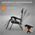 Ligstoel set 3-delig grijs opvouwbaar met tafel ML-Design
