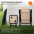Sun lounger set 3-piece taupe foldable with table ML-Design