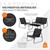 Kerti bútor garnitúra 4 részes fekete acélból és textilbol 4 személyre ML-Design