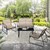 Conjunto de mobiliário de jardim Conjunto de sala de estar de 4 peças em taupe, feito de aço e têxtil ML-Design