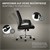 Ergonomiczne krzeslo biurowe z podlokietnikami Mesh fabric czarne z kólkami ML design