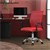 Ergonominen toimistotuoli käsinojilla Mesh kangas punainen pyörillä ML design