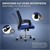 Ergonomischer Bürostuhl mit Armlehnen Netzgewebe Blau mit Rollen ML-Design