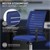 Ergonomischer Bürostuhl mit Armlehnen Netzgewebe Blau mit Rollen ML-Design