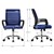 Cadeira de escritório ergonómica com braços Tecido de malha azul com rodízios Design ML