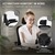 Chaise de bureau ergonomique noire en maille filet avec appuie-tête réglable et roulettes ML-Design