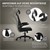 Ergonomic office chair black mesh fabric with adjustable headrest and castors ML design