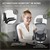 Cadeira de escritório ergonómica em tecido de malha cinzenta com apoio de cabeça ajustável e rodízios Design ML
