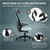 Chaise de bureau ergonomique bleue en maille filet avec appui-tête réglable et roulettes ML-Design