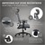 Ergonomická kancelárska stolicka zo sivej sietoviny s nastavitelnými podrúckami a opierkou hlavy ML dizajn