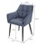 Silla de comedor azul en tejido de rizo con asiento grueso tapizado Diseño ML