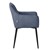 Modrá jedálenská stolicka z uterákovej látky s hrubým calúneným sedadlom ML design