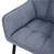 Silla de comedor azul en tejido de rizo con asiento grueso tapizado Diseño ML