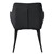 Black terrycloth dining chair with thick upholstered seat ML design