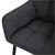 Black terrycloth dining chair with thick upholstered seat ML design