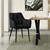 Black terrycloth dining chair with thick upholstered seat ML design