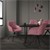 Dining chair swivel old pink woven fabric with backrest and armrests ML design