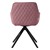Dining chair swivel old pink woven fabric with backrest and armrests ML design