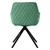 Snurrbar matstol i grönt vävt tyg med ryggstöd och armstöd ML-design
