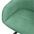 Cadeira de jantar giratória em tecido verde com encosto e apoios de braços Design ML