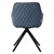Cadeira de jantar giratória em tecido azul com encosto e apoios de braços Design ML