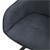 Snurrbar matstol i svart vävt tyg med ryggstöd och armstöd ML-design
